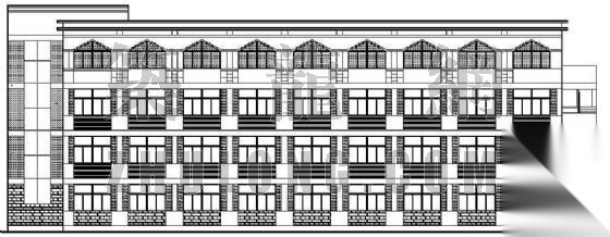 某中学四层宿舍楼建筑施工图cad施工图下载【ID:149575197】