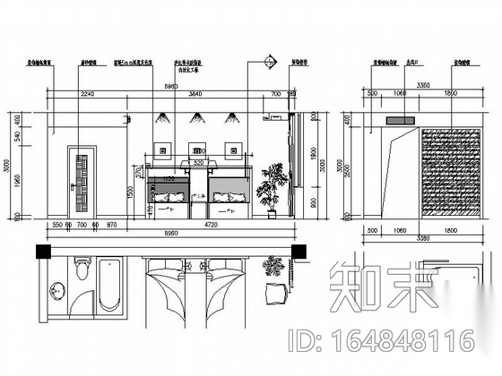 [浙江]三层网球中心室内装修CAD施工图（含效果）cad施工图下载【ID:164848116】