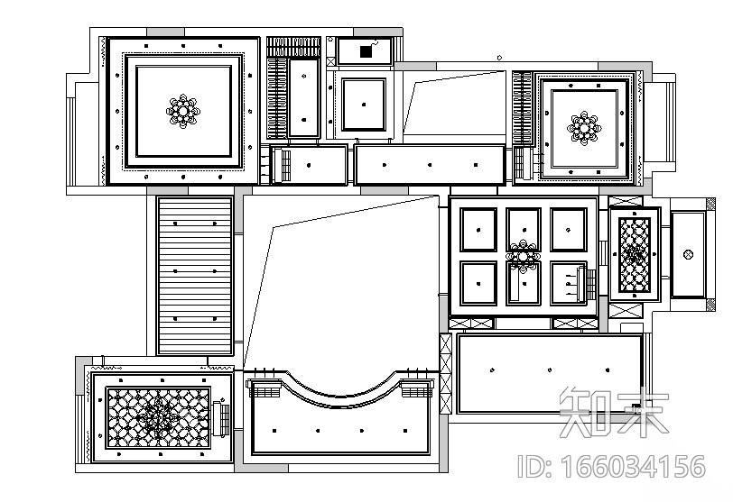 [四川]新古典风格住宅空间设计施工图（附新效果图）cad施工图下载【ID:166034156】