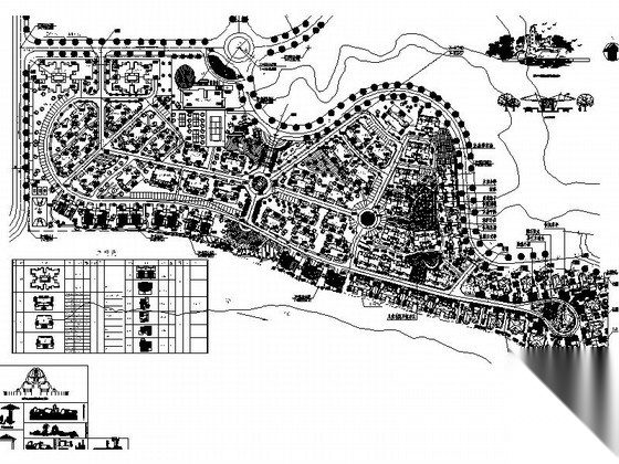 某别墅区总平面规划图施工图下载【ID:165932197】