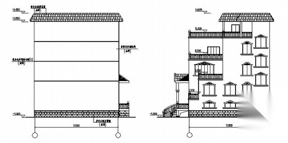 某五层小别墅建筑方案图cad施工图下载【ID:149916121】