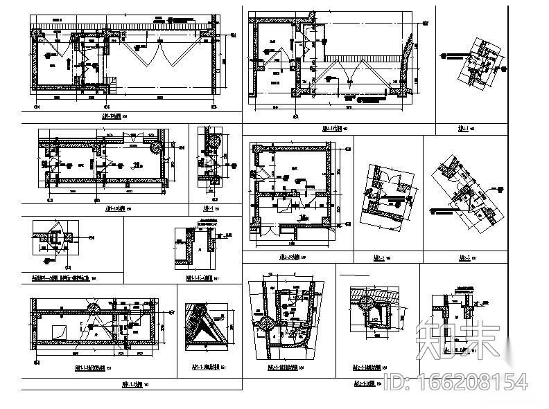 [安徽]文化中心地下乙类人防工程建筑施工图（含水暖电）cad施工图下载【ID:166208154】