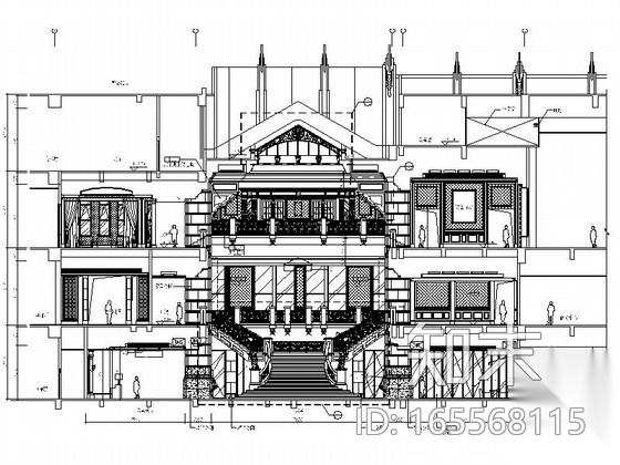 [深圳]豪华五星级酒店大堂施工图（含效果）cad施工图下载【ID:165568115】