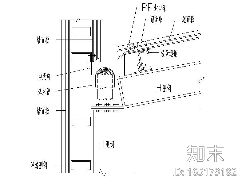 钢构节点详图图集三套（CAD)施工图下载【ID:165179182】