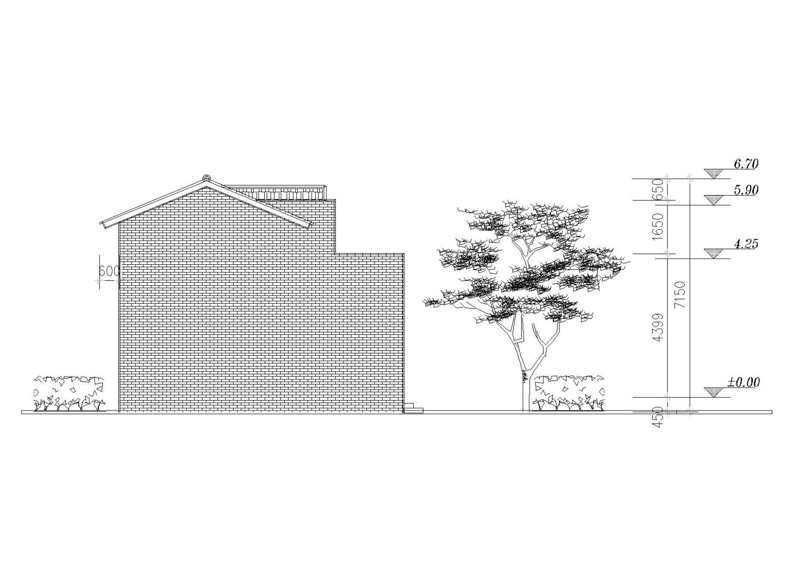 新型城镇联体院落小二层别墅建筑设计施工图cad施工图下载【ID:149889104】