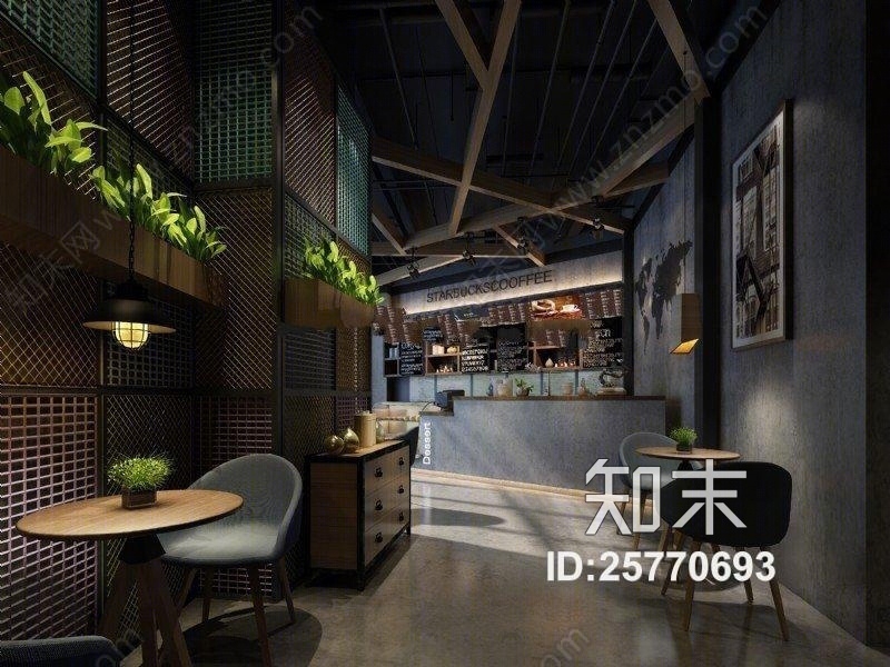 现代咖啡店3D模型下载【ID:25770693】