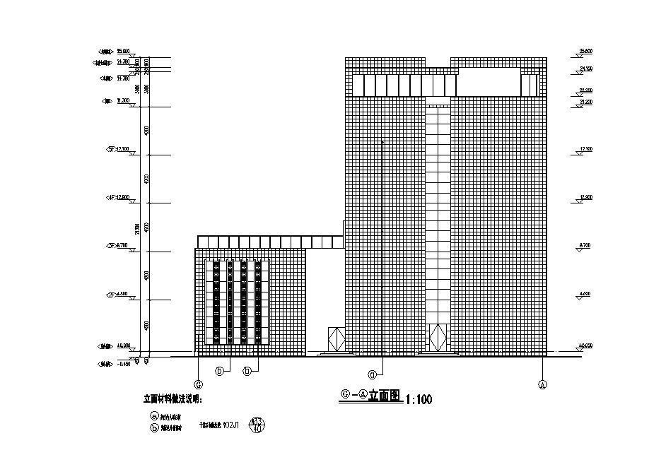 [宁夏]五层框架结构研究中心建筑施工图（含效果图）cad施工图下载【ID:149956104】