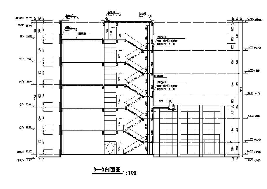 [宁夏]五层框架结构研究中心建筑施工图（含效果图）cad施工图下载【ID:149956104】