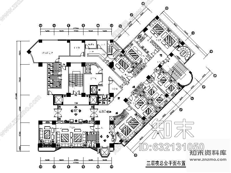 施工图某夜总会装修图纸cad施工图下载【ID:632131050】