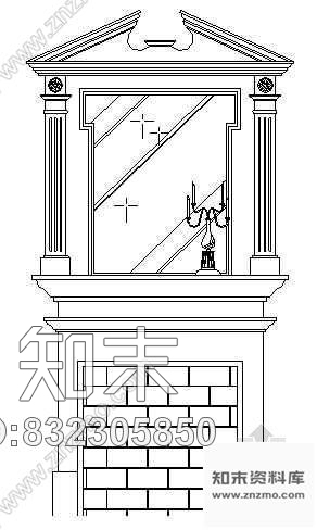 图块/节点壁炉图块cad施工图下载【ID:832305850】
