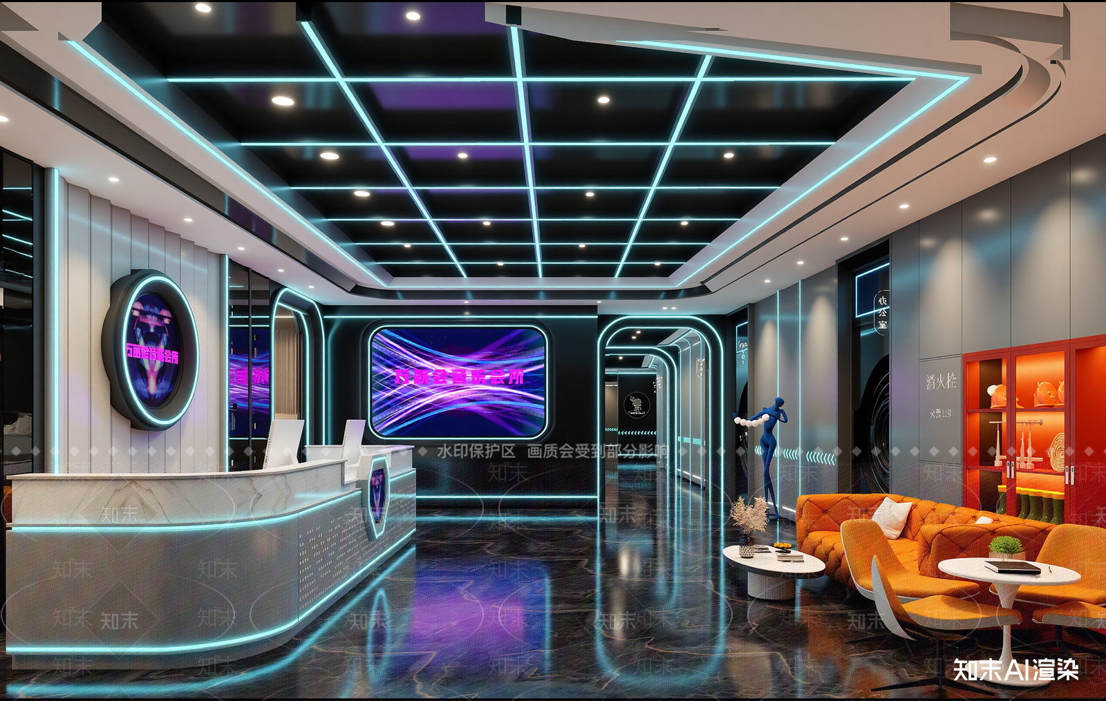 现代电竞房3D模型下载【ID:1214598314】