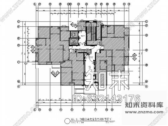施工图山东现代风格住宅楼室内公共部分装修施工图cad施工图下载【ID:632143176】