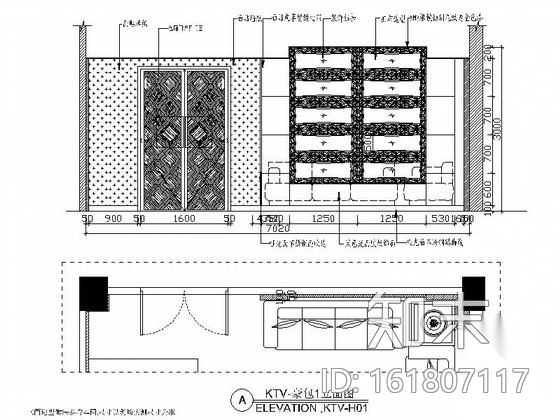 [江西]某豪华KTV全套施工图（含效果）cad施工图下载【ID:161807117】