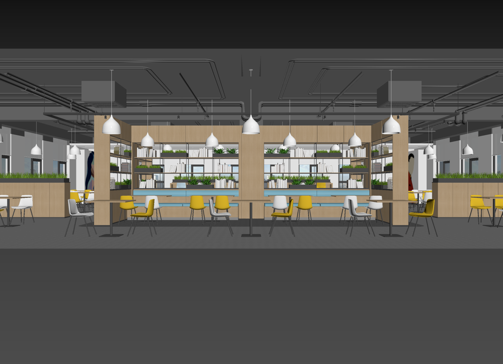 现代办公大厅3D模型下载【ID:1214976028】