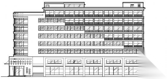 某七层综合性写字楼建筑方案图cad施工图下载【ID:167232131】