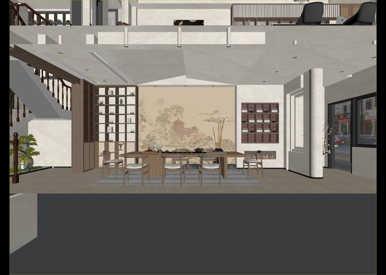 侘寂茶馆3D模型下载【ID:1214628738】
