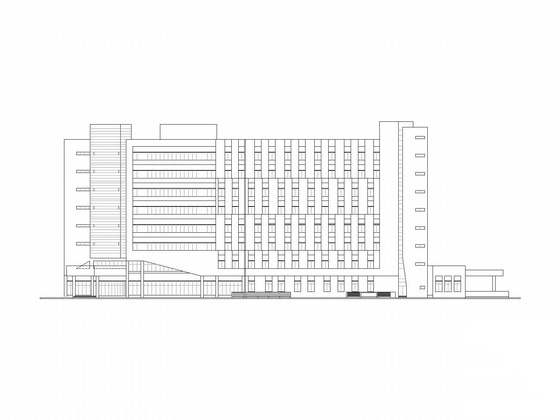 [河南]某市人民医院门诊医技楼工程建筑施工图cad施工图下载【ID:166316148】