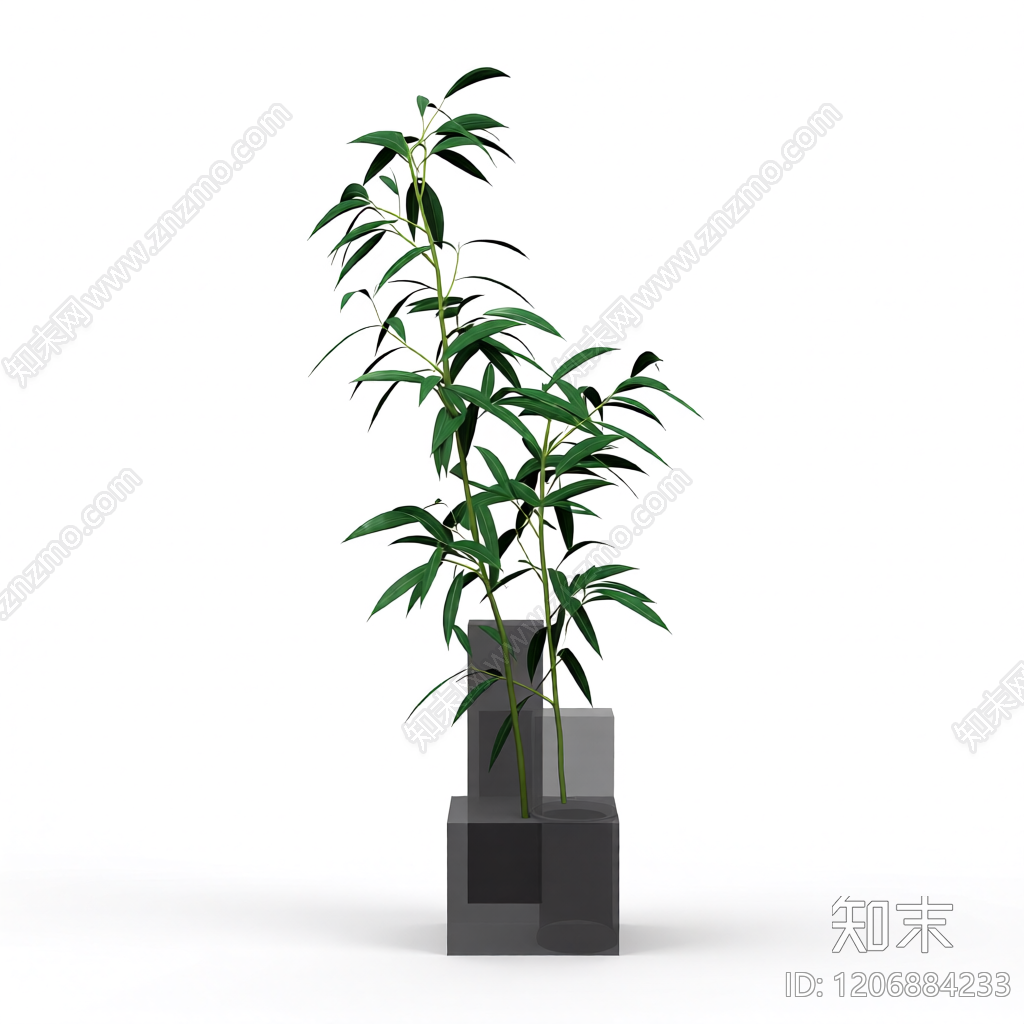 盆栽绿植3D模型下载【ID:1206884233】