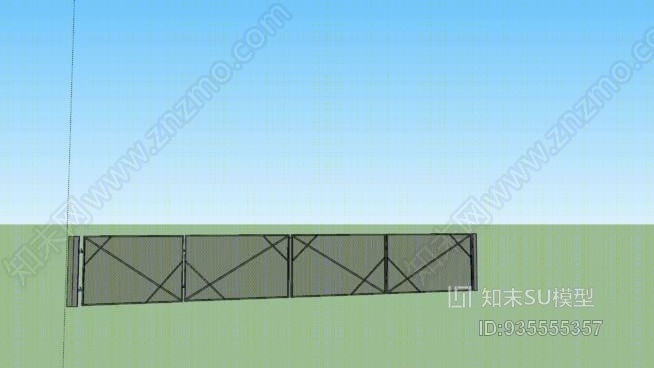 折叠池围栏SU模型下载【ID:935555357】