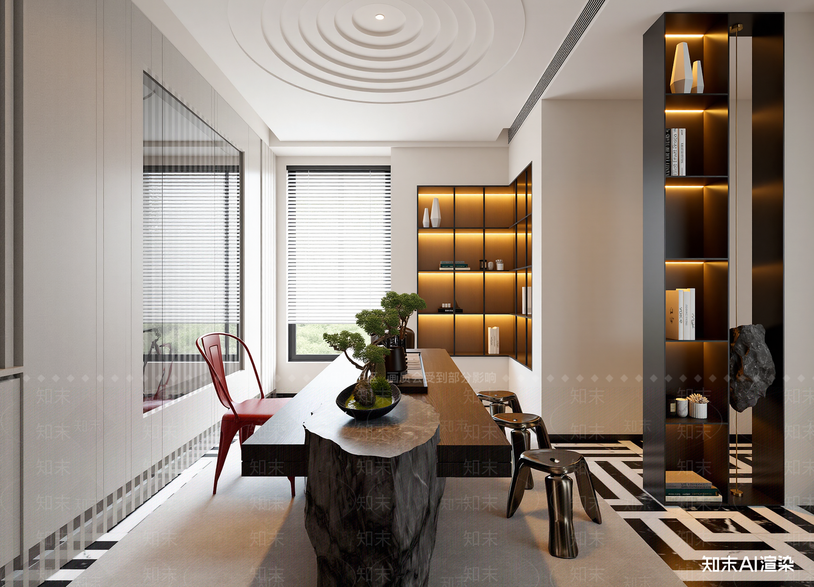 现代咖啡厅3D模型下载【ID:1214442730】