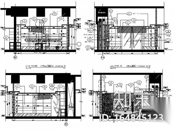 [北京]商务中心区商场日餐厅设计装修图（含实景）cad施工图下载【ID:164845123】