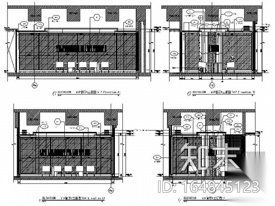 [北京]商务中心区商场日餐厅设计装修图（含实景）cad施工图下载【ID:164845123】