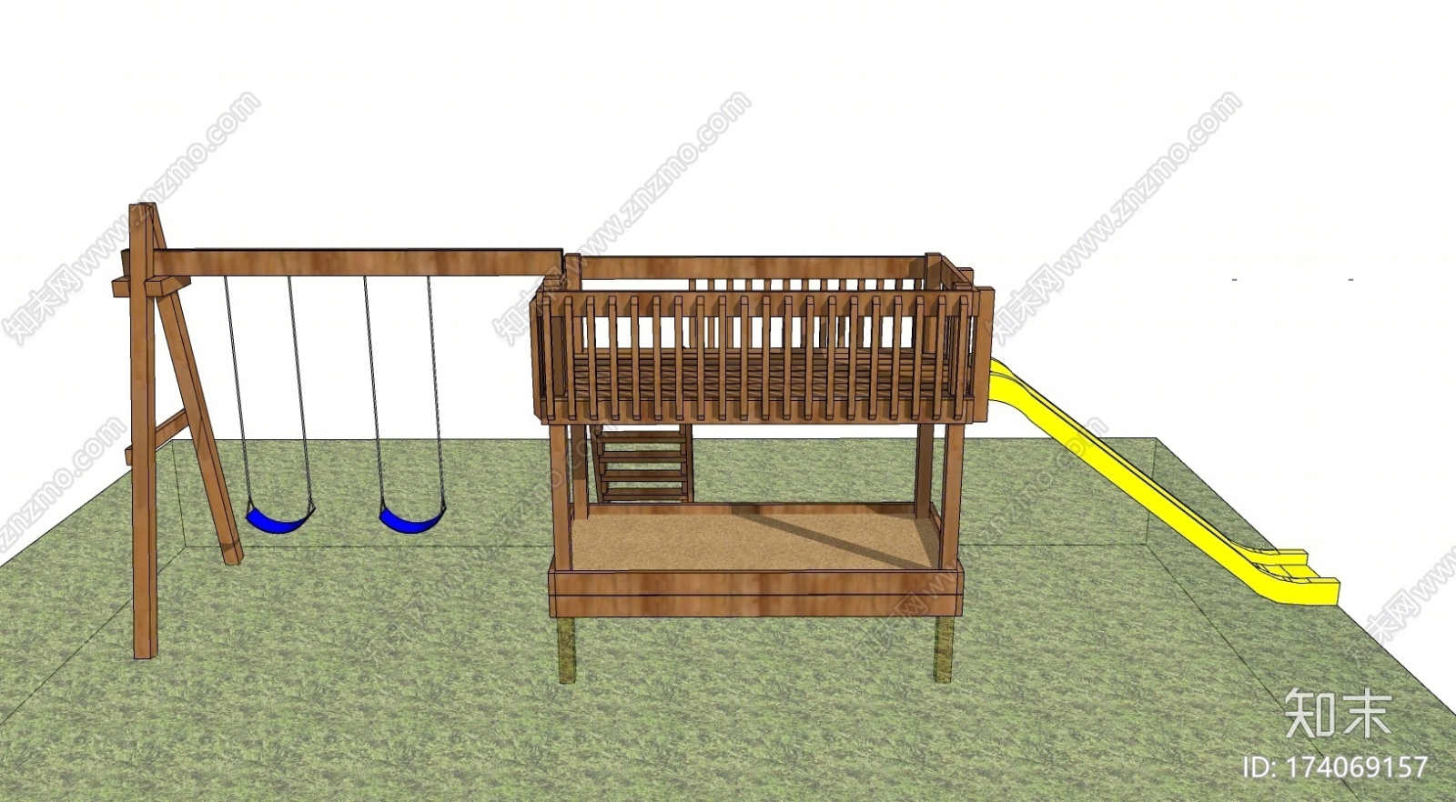 儿童游乐设施SU模型下载【ID:174069157】