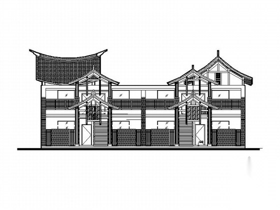 [四川]知名小镇度假酒店建筑设计施工图（含效果图&nbsp...施工图下载【ID:165422115】