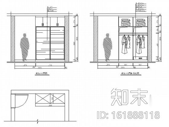 [湖南]精品住宅现代三居室装修图cad施工图下载【ID:161888118】