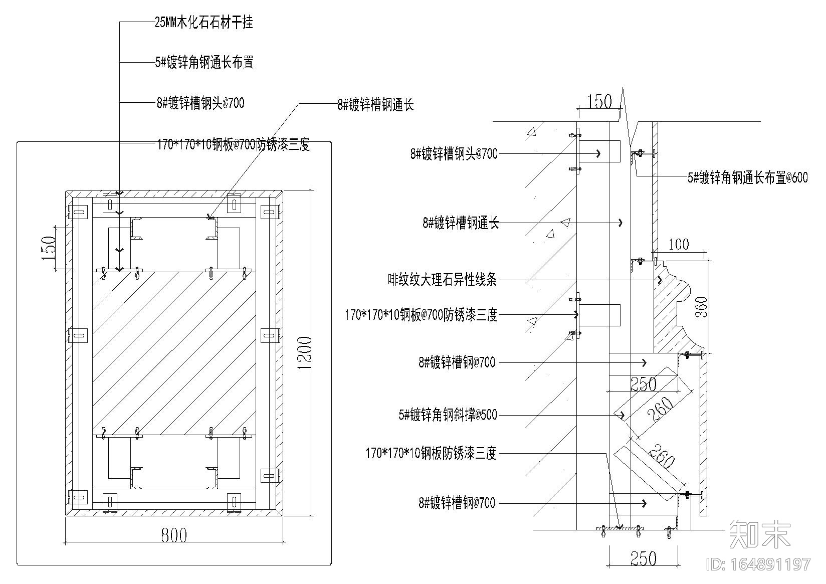 59个室内石材类节点（墙面施工图下载【ID:164891197】