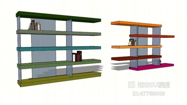 书架SU模型下载【ID:47769009】