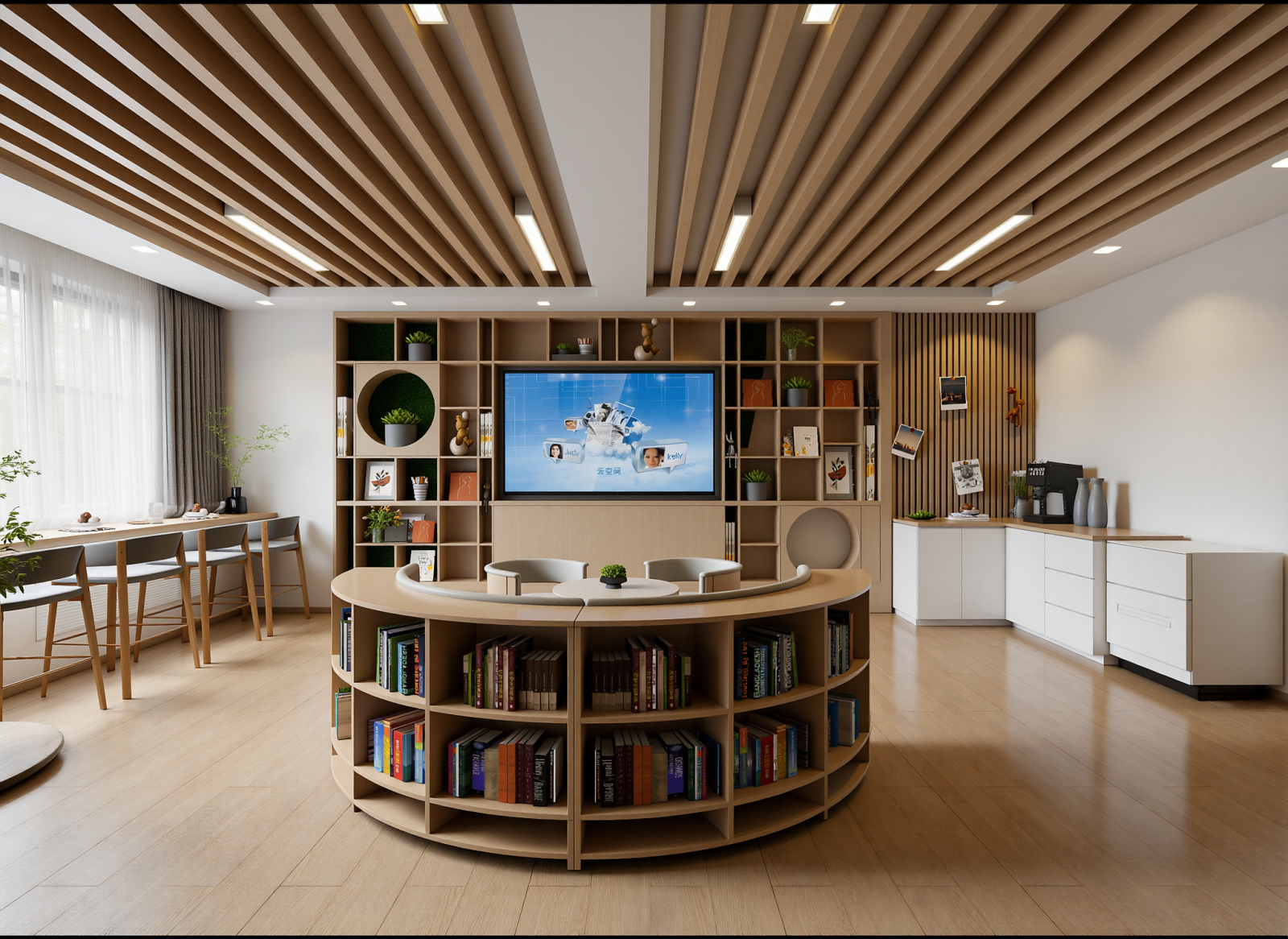 现代图书馆3D模型下载【ID:1215095679】