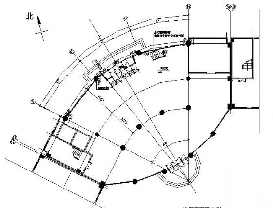 某三层商业楼玻璃幕墙建筑施工图cad施工图下载【ID:151509182】