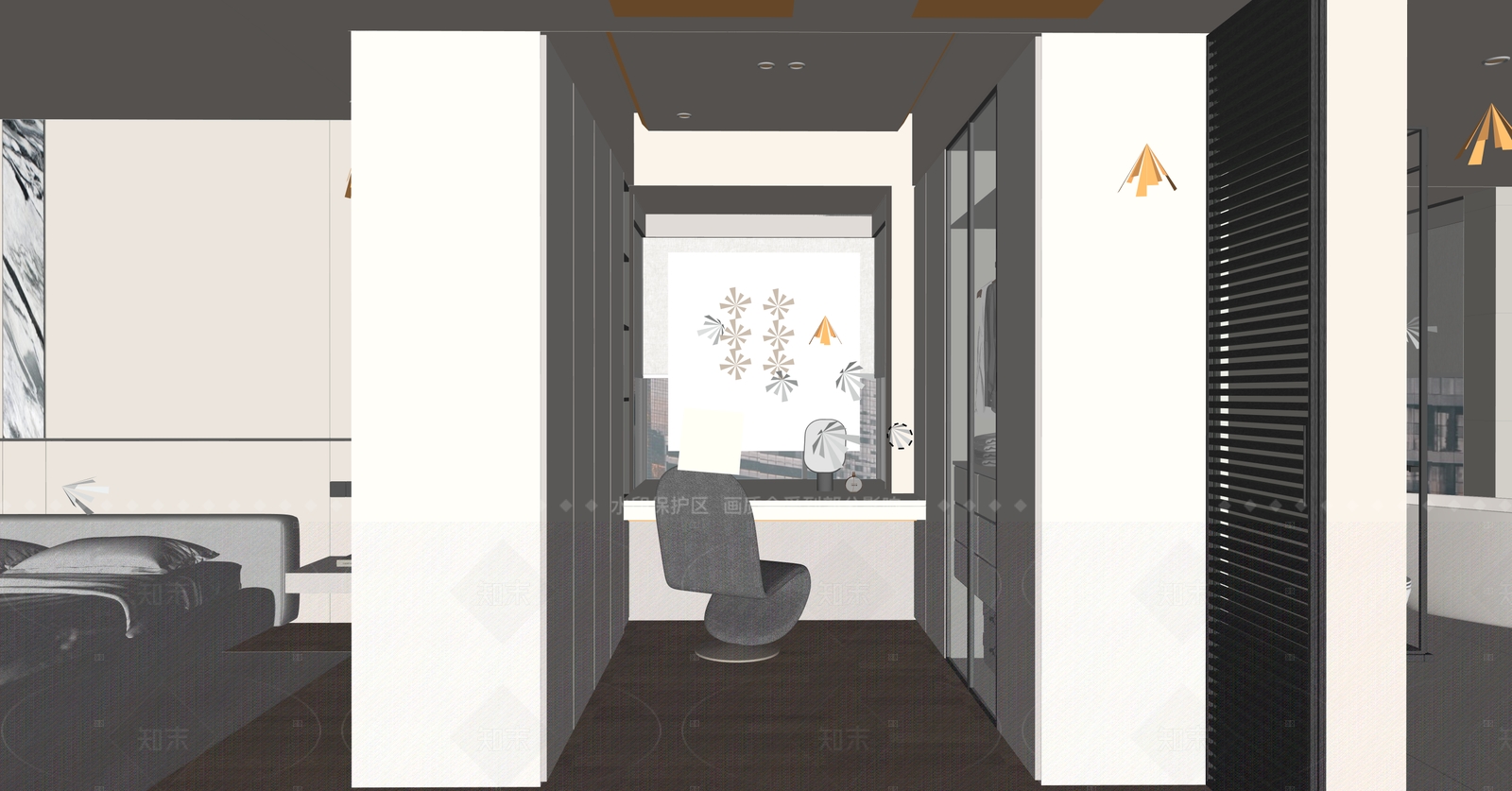 现代家居卧室SU模型下载【ID:1216029750】