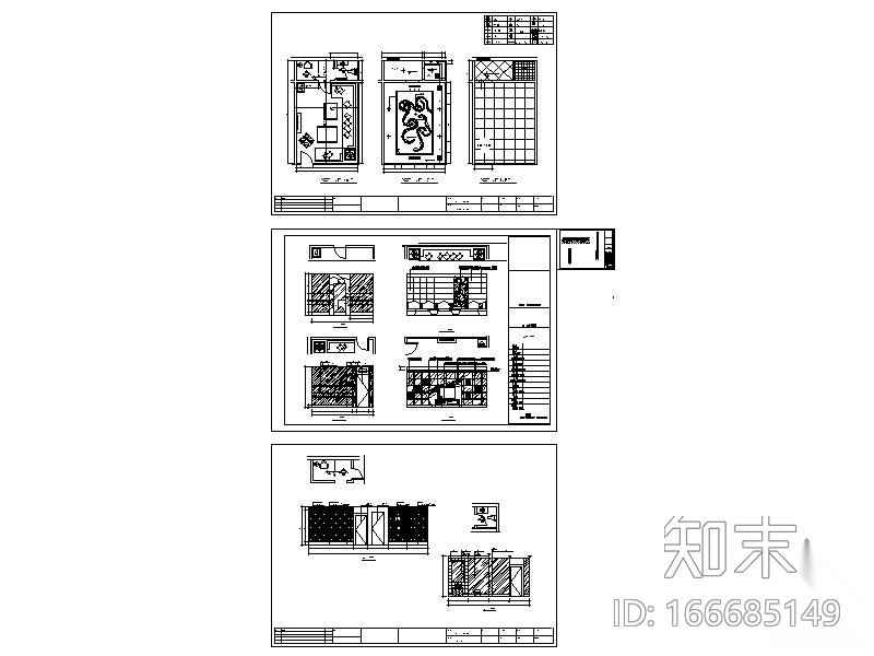 酒吧包间装修图6cad施工图下载【ID:166685149】