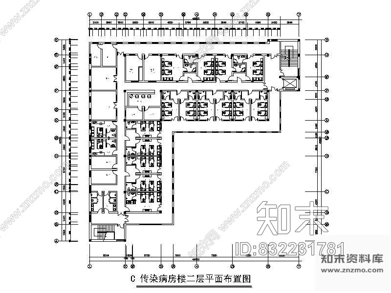 图块/节点某医院传染病及后勤楼平面图cad施工图下载【ID:832231781】