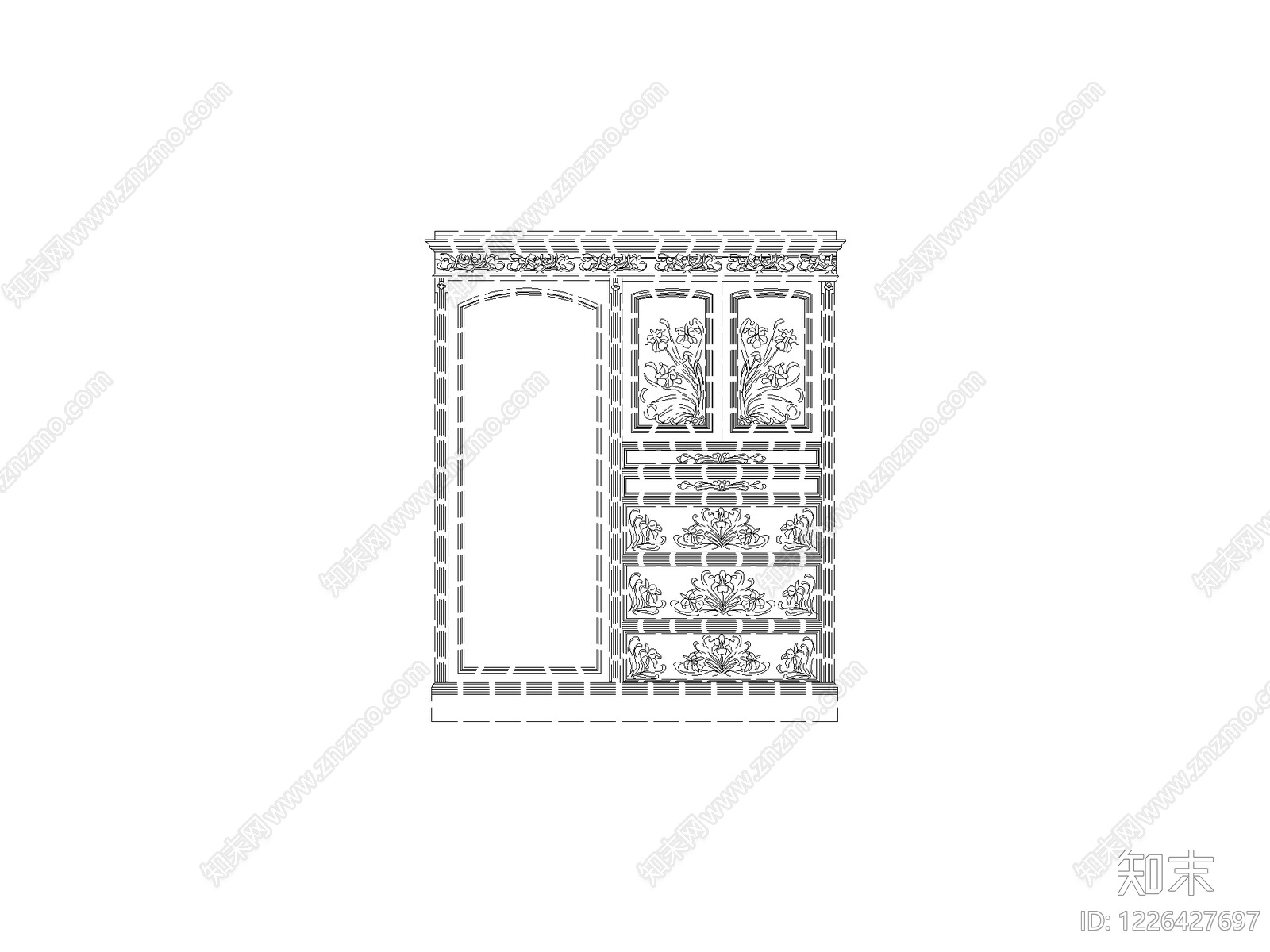 柜子cad施工图下载【ID:1226427697】