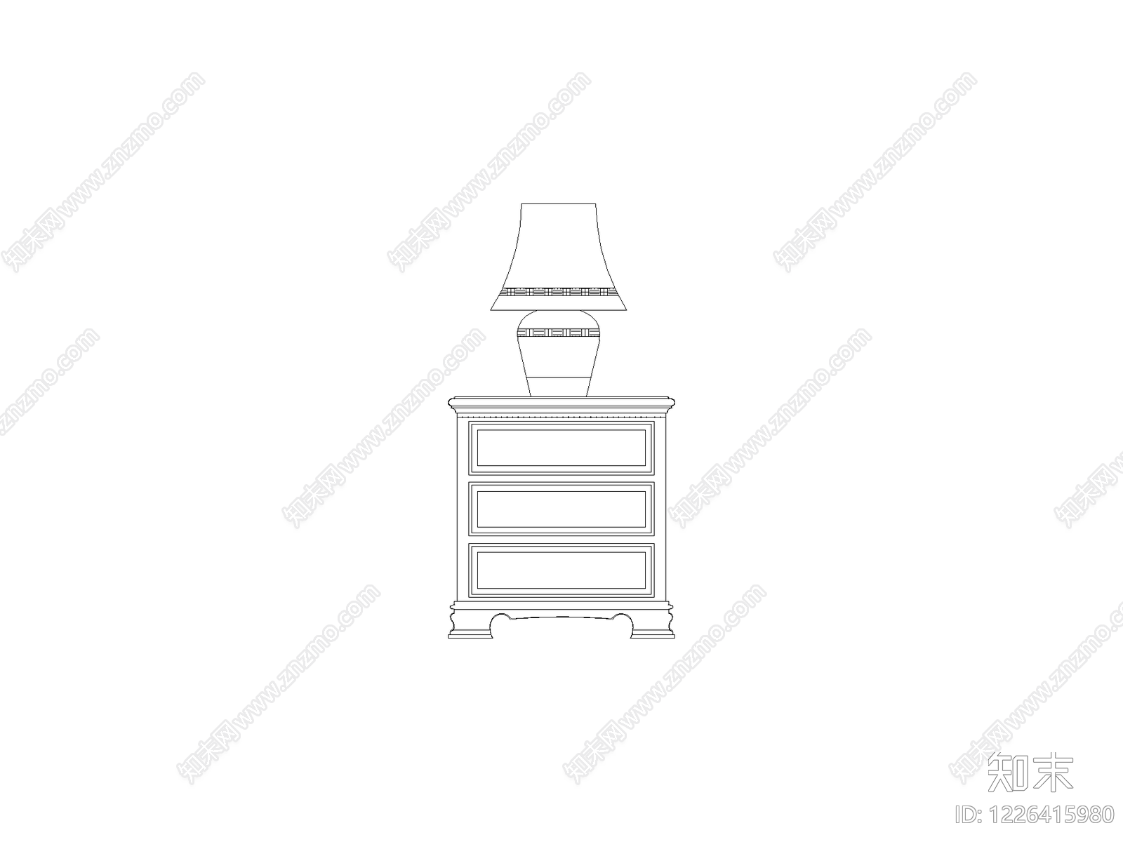 柜子平立面cad施工图下载【ID:1226415980】