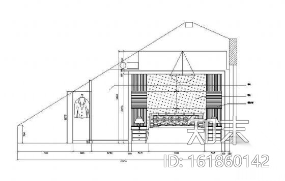 床头墙面立面图块cad施工图下载【ID:161860142】