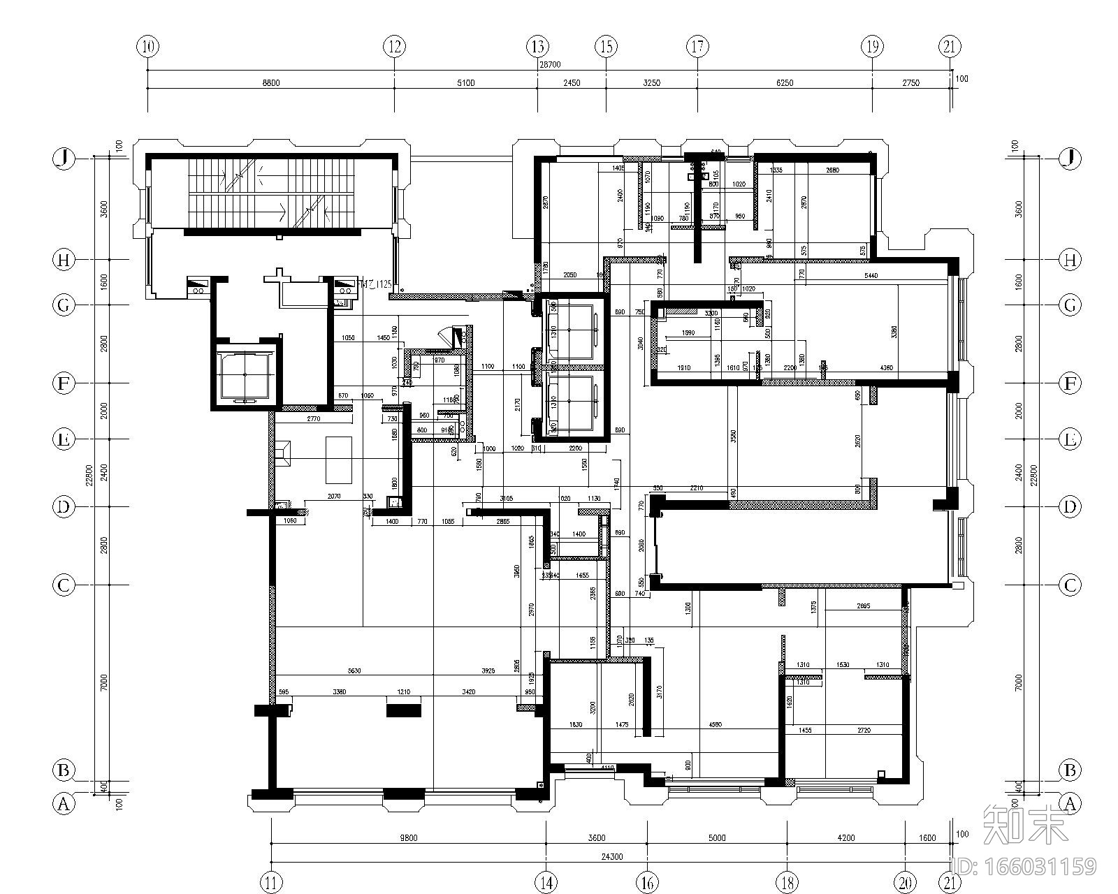 江西奥迅设计新力洲悦五居室样板房丨全套cad