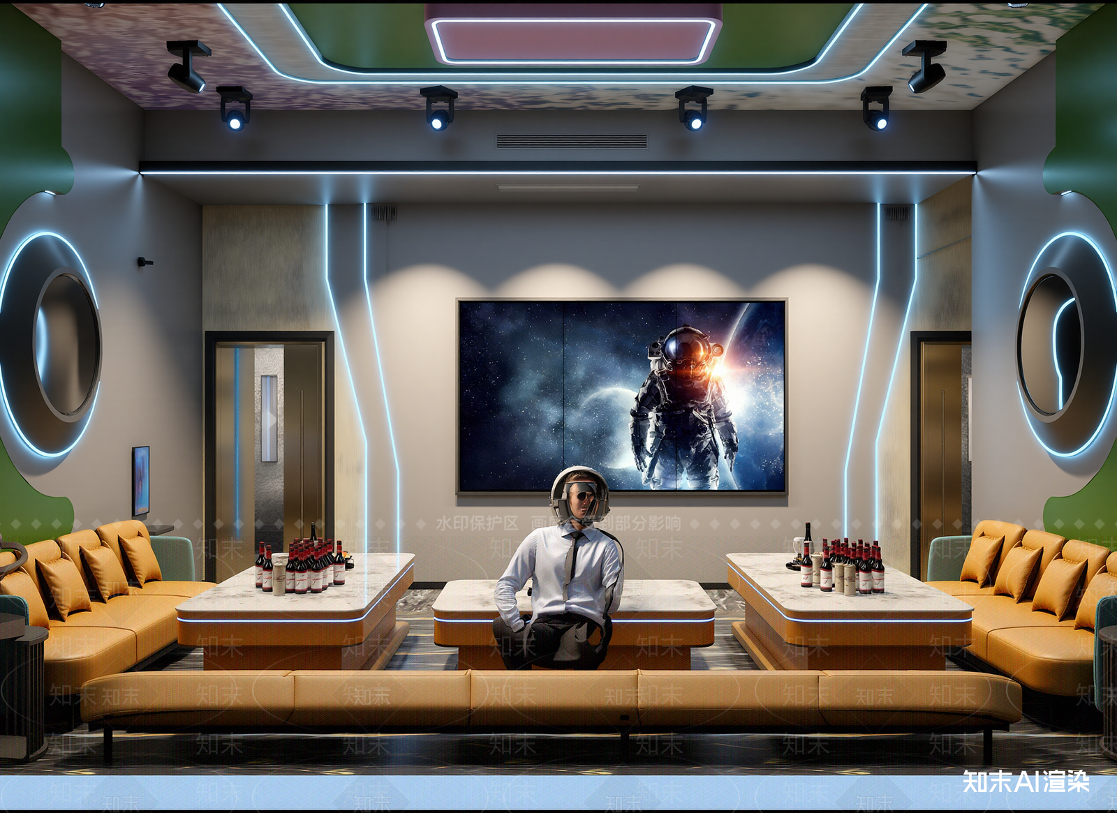 现代酒吧3D模型下载【ID:1214437864】