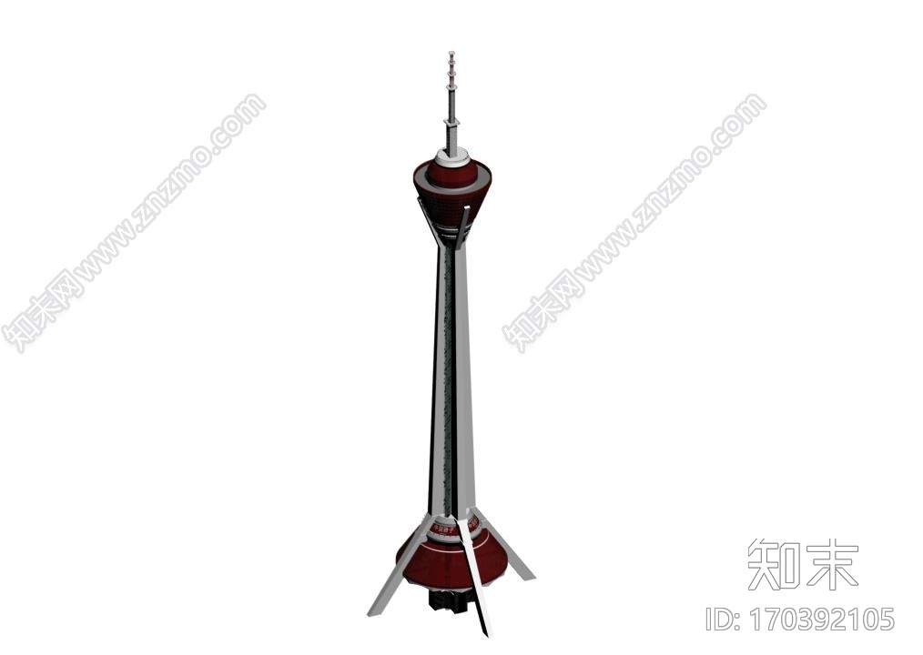 成都电视塔CG模型下载【ID:170392105】