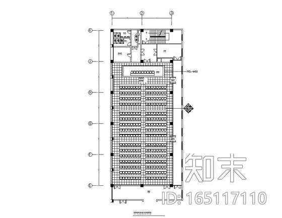 [北京]某公安局多功能厅装修图cad施工图下载【ID:165117110】