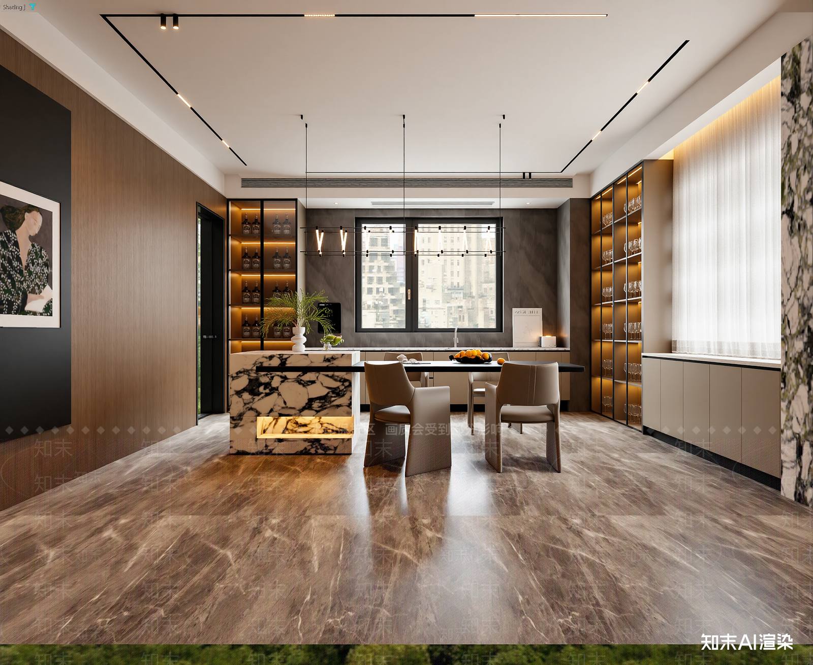 现代酒馆3D模型下载【ID:1213931417】