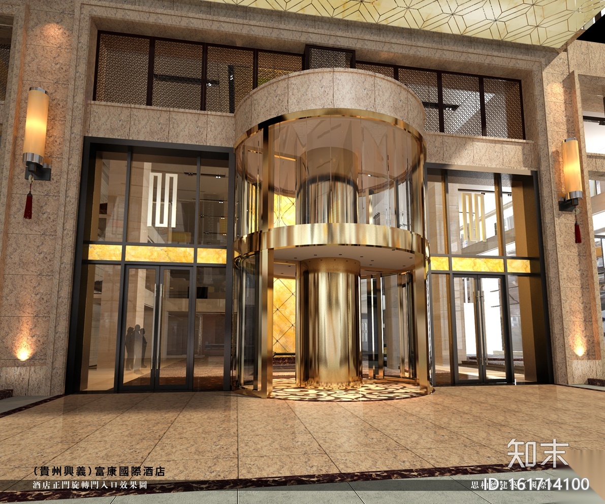 [贵州]富康国际酒店全套施工图+物料书+效果cad施工图下载【ID:161714100】