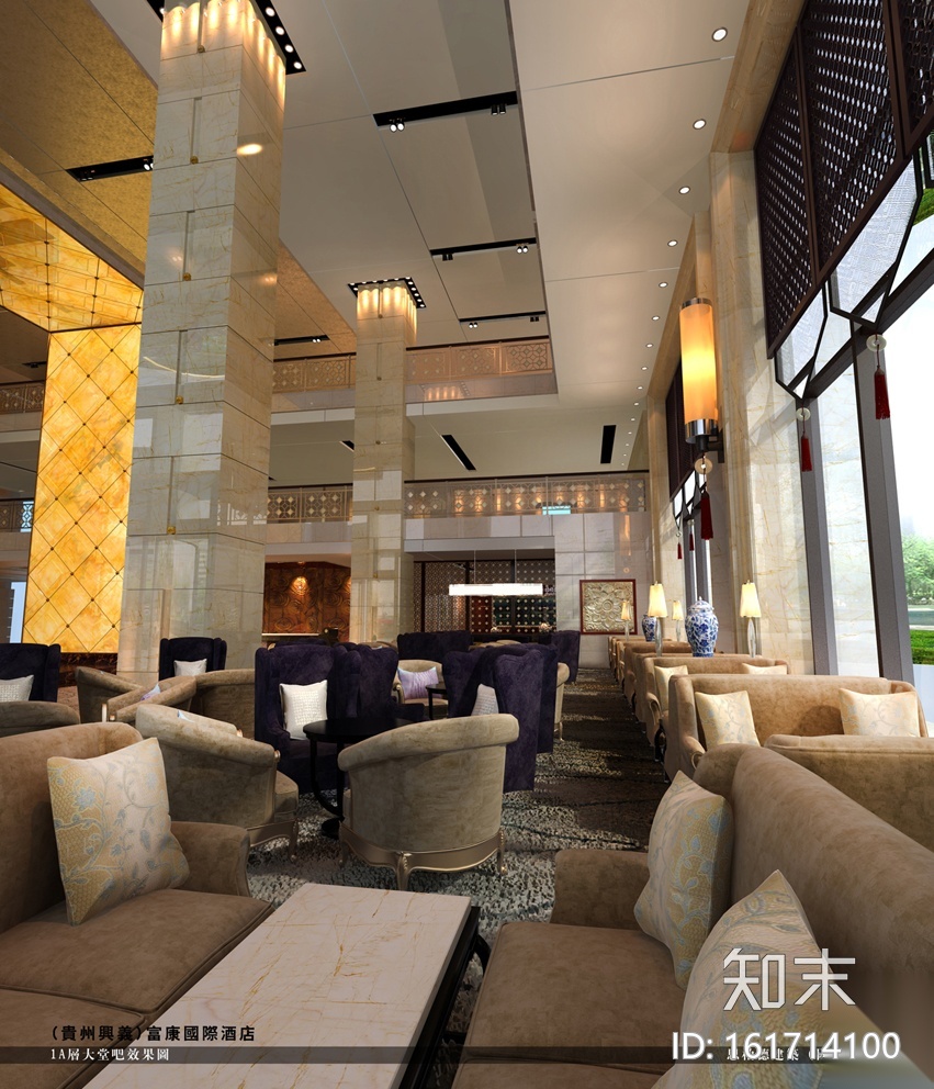 [贵州]富康国际酒店全套施工图+物料书+效果cad施工图下载【ID:161714100】