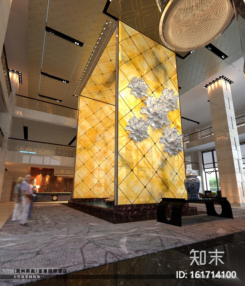 [贵州]富康国际酒店全套施工图+物料书+效果cad施工图下载【ID:161714100】