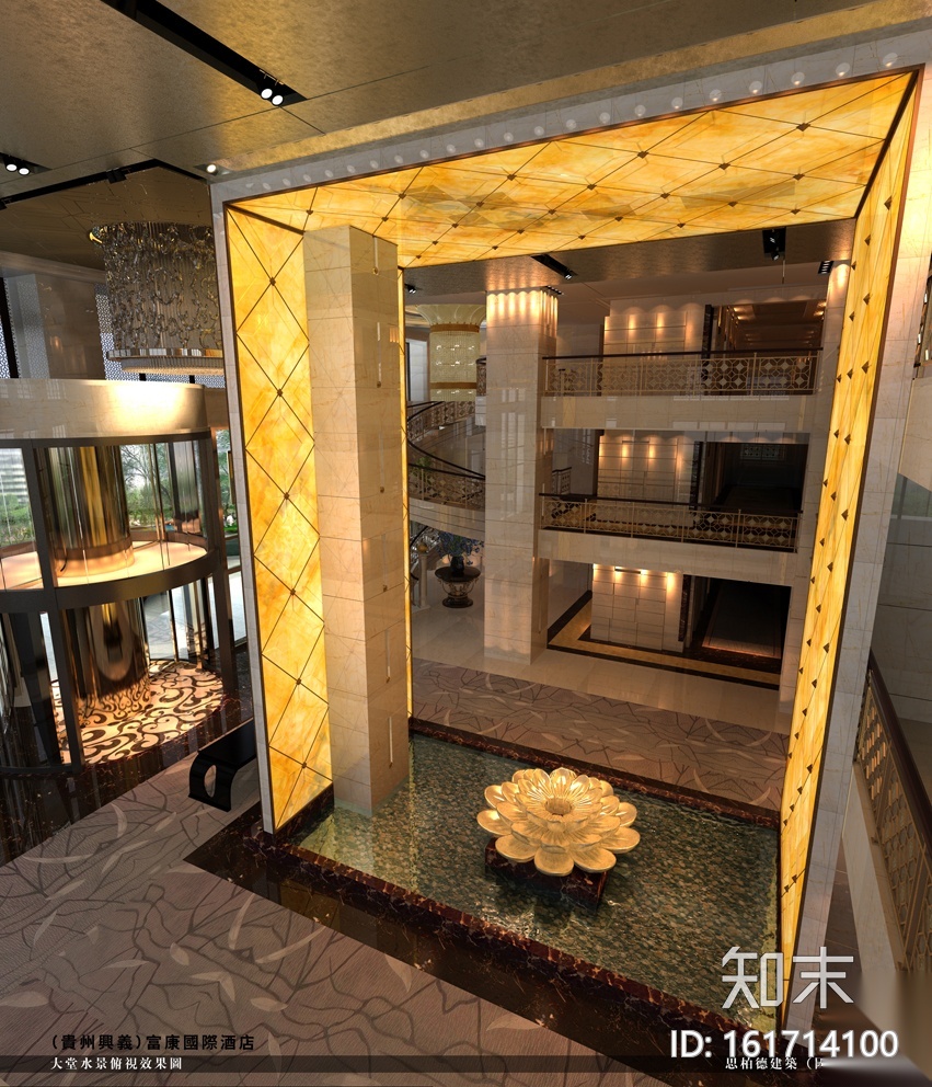 [贵州]富康国际酒店全套施工图+物料书+效果cad施工图下载【ID:161714100】