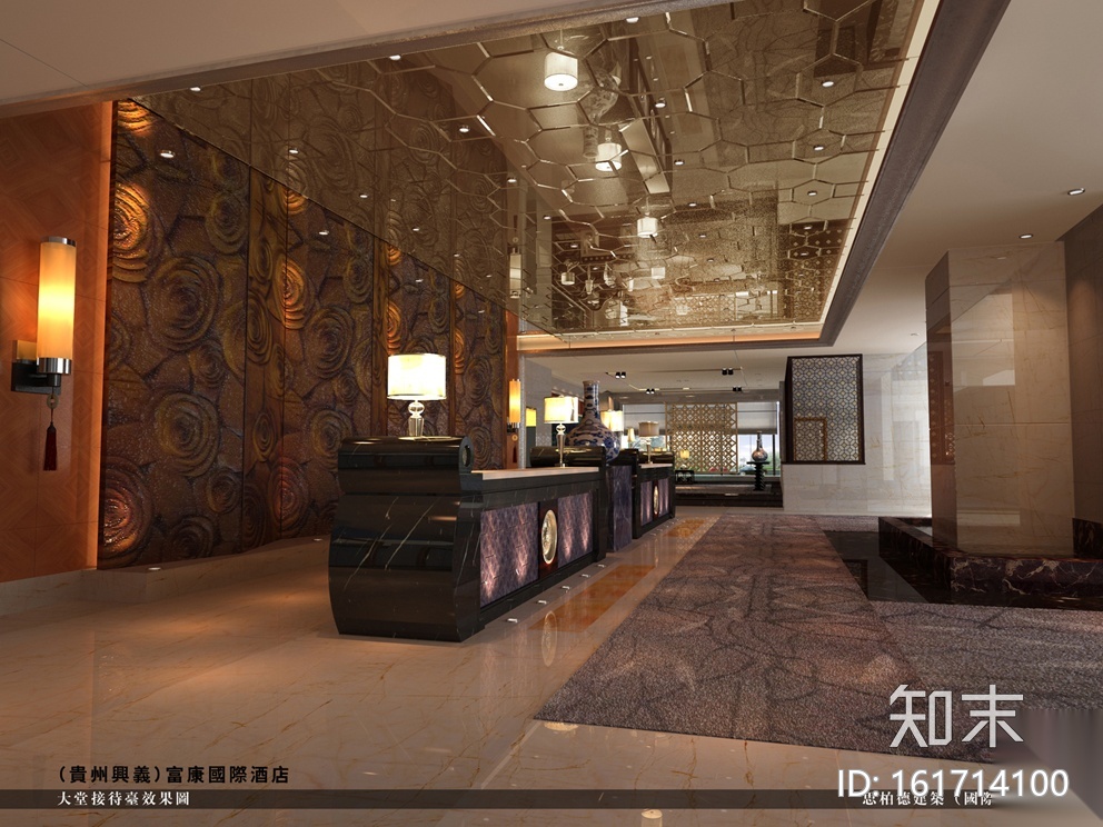 [贵州]富康国际酒店全套施工图+物料书+效果cad施工图下载【ID:161714100】