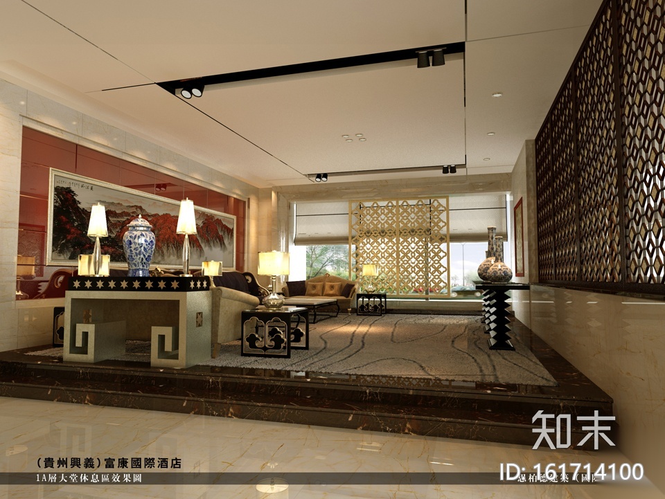 [贵州]富康国际酒店全套施工图+物料书+效果cad施工图下载【ID:161714100】